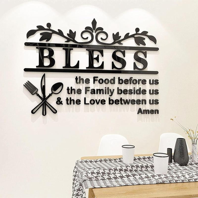 Kitchen Slogan Wall Stickers Restaurant Living Room DIY Stickers Home Decoration Wall Gift Shock-Absorbing 3D Decorative Ornaments Tiles Sticker