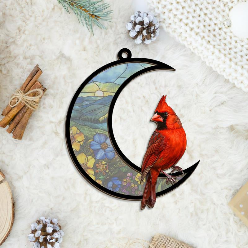 Cardinal Gifts for Women, Men - Christmas Ornaments 2024, Memorial Gifts, Sympathy Gifts for Loss of Loved One, Mom, Son, Bereavement Gift Ideas - Christmas Decorations Suncatcher Ornaments