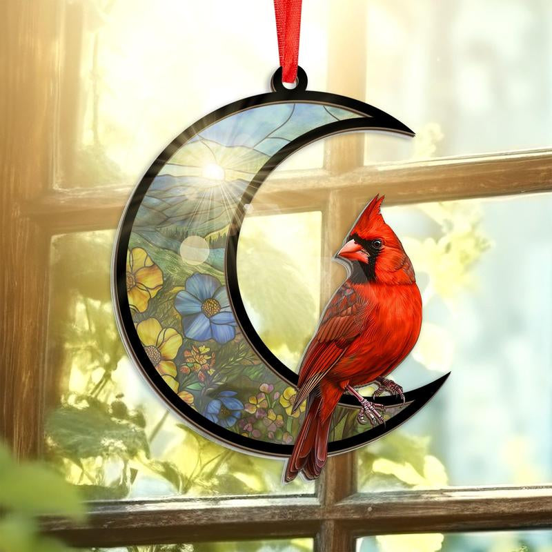 Cardinal Gifts for Women, Men - Christmas Ornaments 2024, Memorial Gifts, Sympathy Gifts for Loss of Loved One, Mom, Son, Bereavement Gift Ideas - Christmas Decorations Suncatcher Ornaments