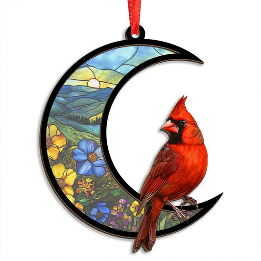 Cardinal Gifts for Women, Men - Christmas Ornaments 2024, Memorial Gifts, Sympathy Gifts for Loss of Loved One, Mom, Son, Bereavement Gift Ideas - Christmas Decorations Suncatcher Ornaments