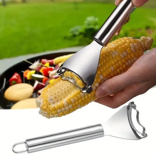 1Pc, Stainless Steel Corn Cob Stripper - Multifunctional Peeler for Kitchen - Vegetable Peeler - Creative Corn Stripper - Reusable Corn Thresher - Household Corn Planer - Kitchen Gadgets