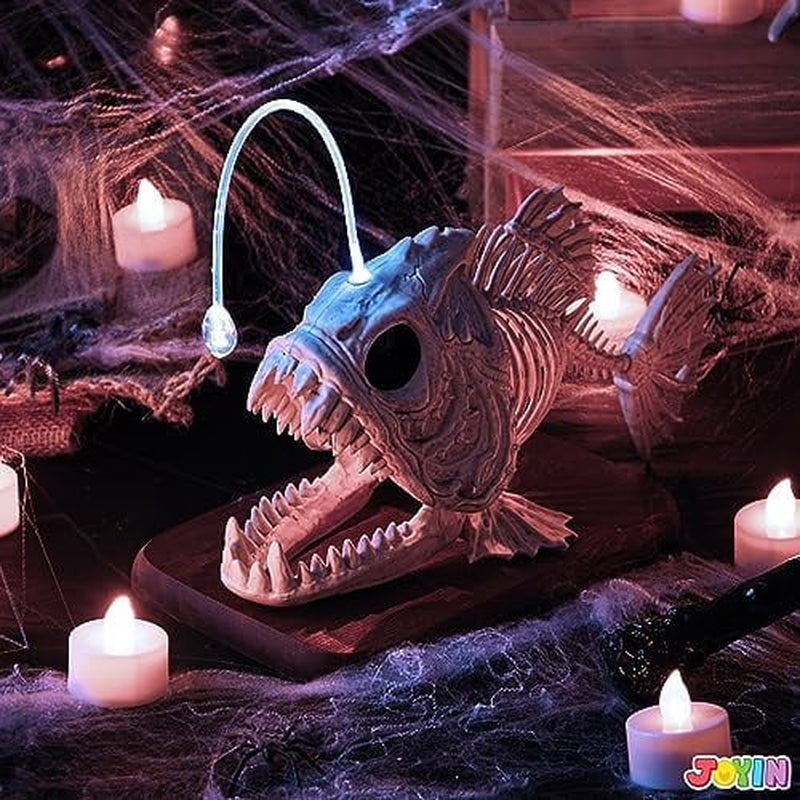 Halloween Skeleton Fish Skeleton Halloween Decor with LED Eye