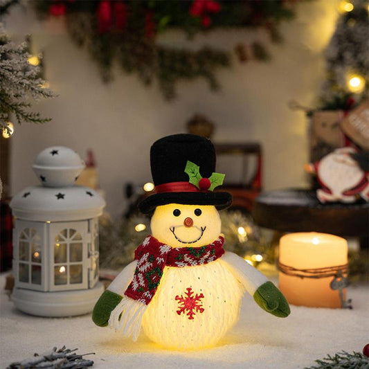 Christmas Snowman Design Decorative Light, Battery Powered Luminous Snowman Ornament, Decorative Light for Home Party Festival, Home Decor