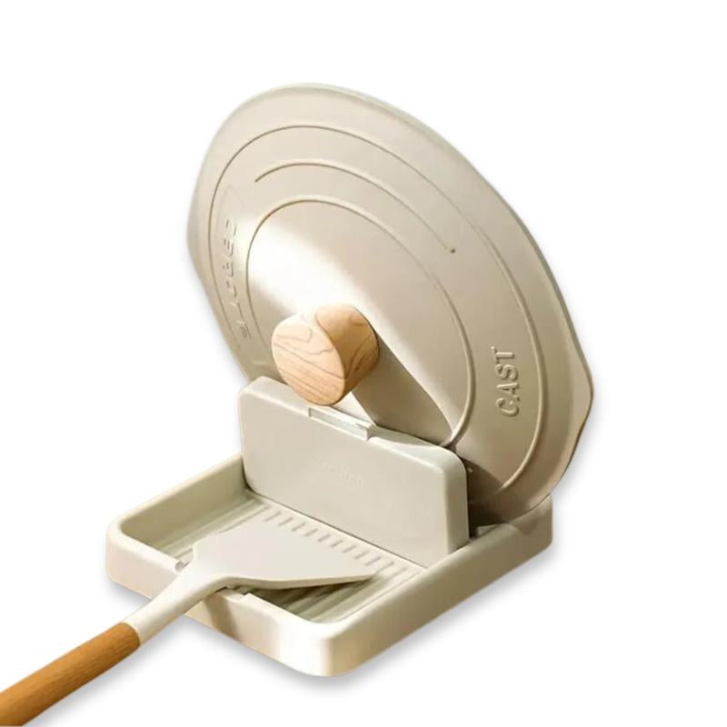 Foldable Spoon Rest with Pot Lid Holder