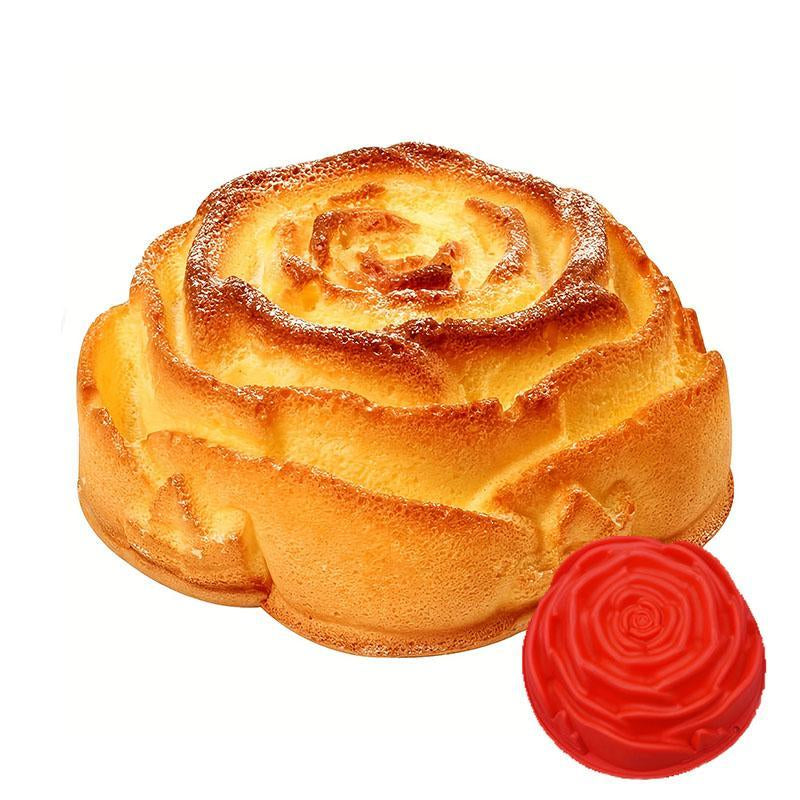 Baking Tool, 1 Count Silicone Rose Shaped Cake Baking Mould, Kitchen Baking Utensils, Kitchen Accessories