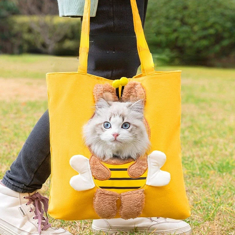 Pet  Carrier Bag Cats and Dogs Tote Bag Small Pet Carrier Bag Fashionable Breathable