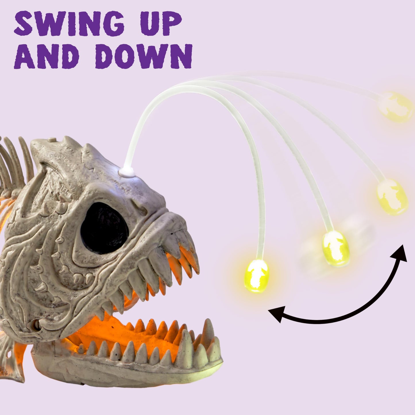 Halloween Skeleton Fish Skeleton Halloween Decor with LED Eye