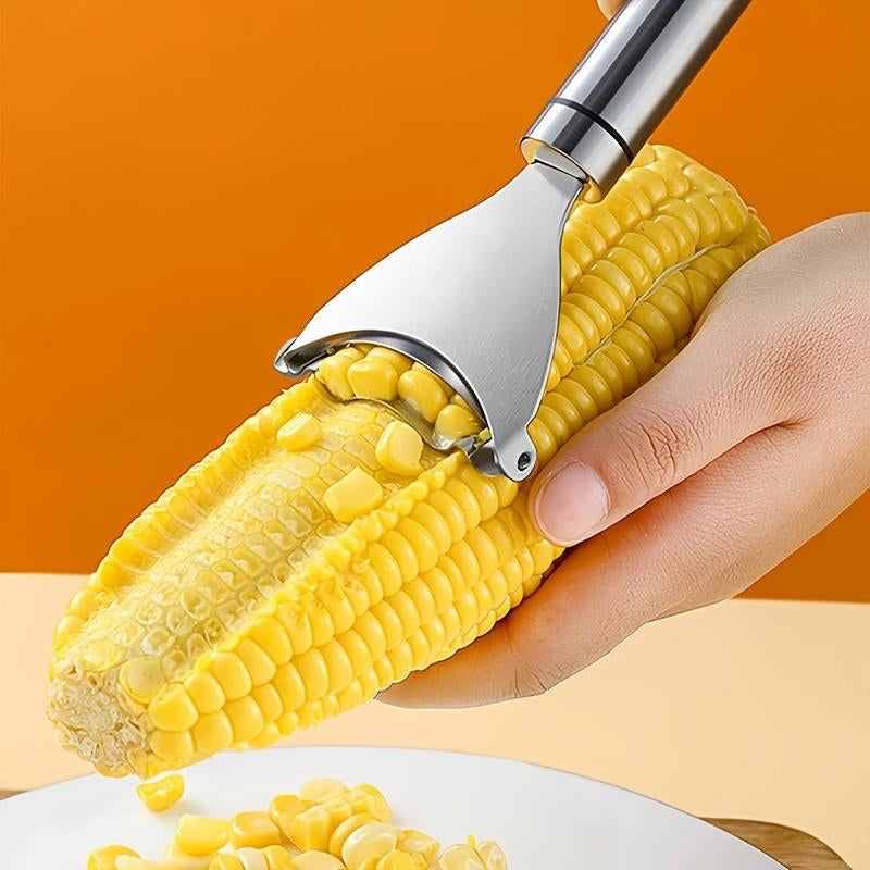 1Pc, Stainless Steel Corn Cob Stripper - Multifunctional Peeler for Kitchen - Vegetable Peeler - Creative Corn Stripper - Reusable Corn Thresher - Household Corn Planer - Kitchen Gadgets