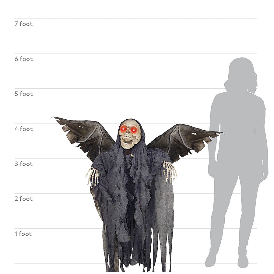 Winged Reaper Animated Light-Up Halloween Decoration 