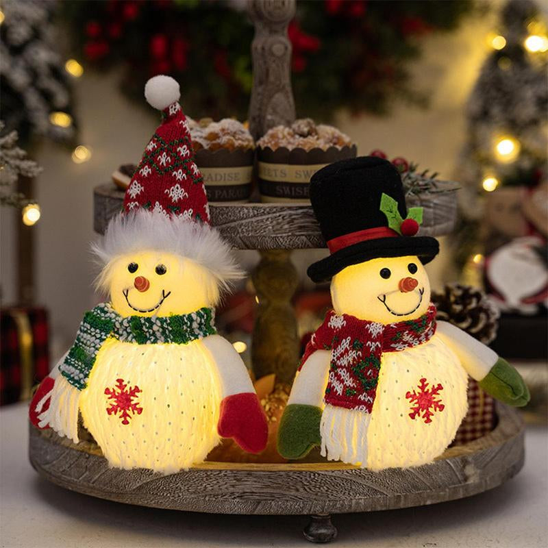 Christmas Snowman Design Decorative Light, Battery Powered Luminous Snowman Ornament, Decorative Light for Home Party Festival, Home Decor