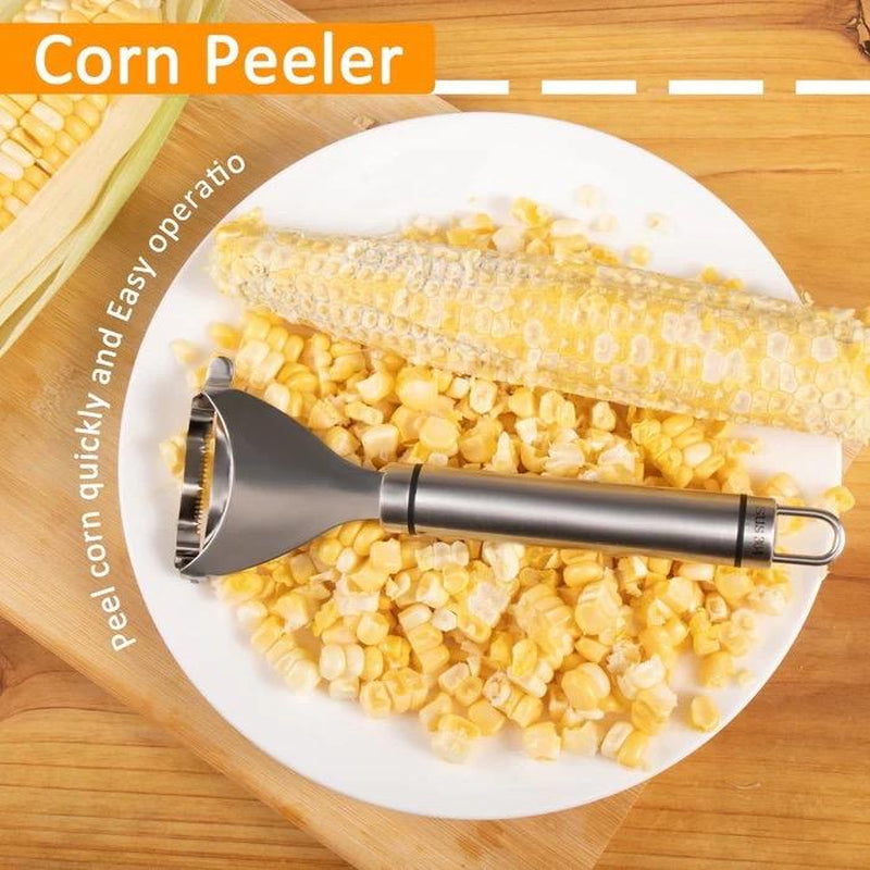 1Pc, Stainless Steel Corn Cob Stripper - Multifunctional Peeler for Kitchen - Vegetable Peeler - Creative Corn Stripper - Reusable Corn Thresher - Household Corn Planer - Kitchen Gadgets