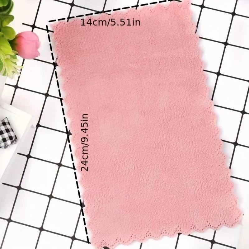 Random Color Kitchen Cleaning Towels, 10Pcs Cleaning Cloth, Cleaning Rag, Dish Cloth for Home, Kitchen Towel, Household Kitchen Products, Kitchen Accessories